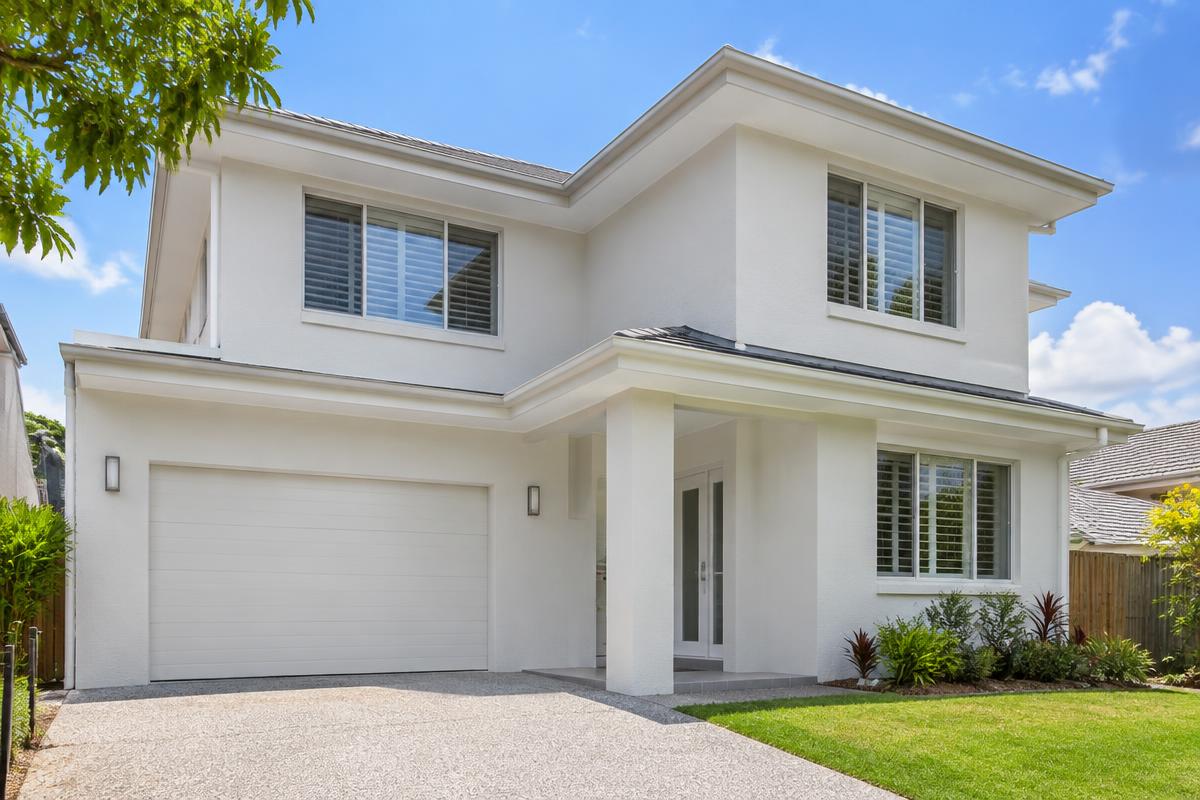 Freshly washed Queenslander home exterior